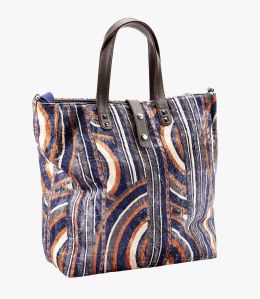 HAPPY BERTA Tasche aus Viskose, Baumwolle, Leder für Damen 37 x 32 x 15 cm - - Storiatipic HAPPY BERTA Tasche aus Viskose, Baumwolle, Leder für Damen 37 x 32 x 15 cm - - Storiatipic