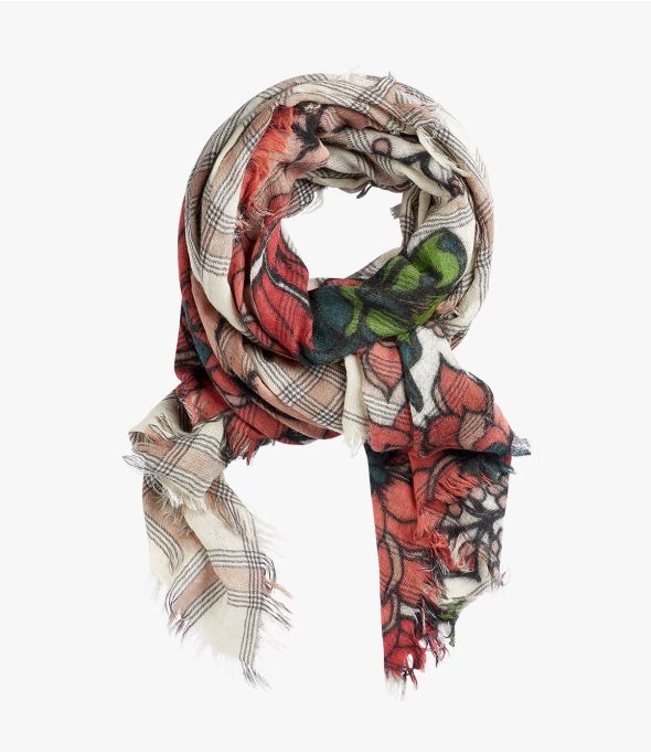 JOSIE Echarpe en Laine, soie bouillie pour Femme 100 x 200 CM - 5