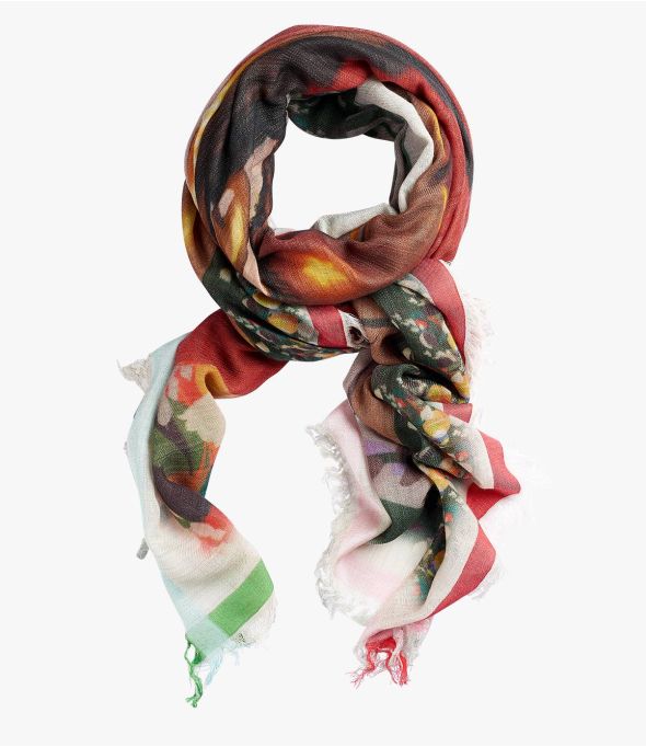LOUISE Grande sciarpa quadrata in lana, cotone, modal da donna 140 x 140 CM - - Storiatipic