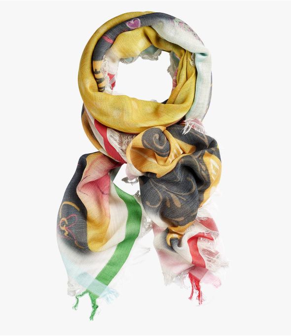 LOUISE Grande sciarpa quadrata in lana, cotone, modal da donna 140 x 140 CM - - Storiatipic