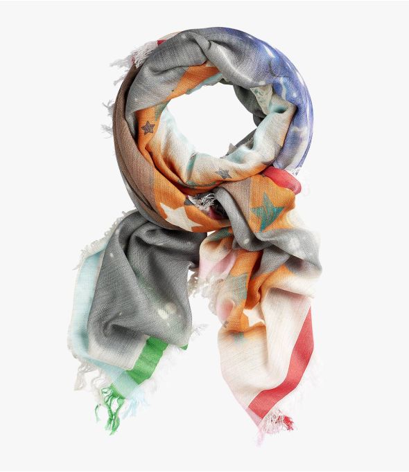 LOUISE Grande sciarpa quadrata in lana, cotone, modal da donna 140 x 140 CM - - Storiatipic