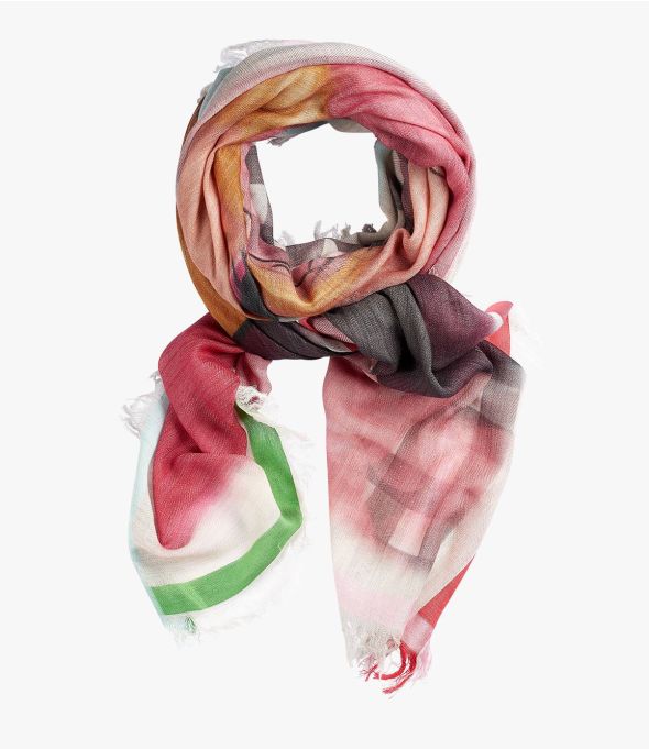 LOUISE Grande sciarpa quadrata in lana, cotone, modal da donna 140 x 140 CM - - Storiatipic