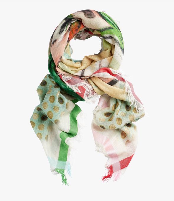 LOUISE Grande sciarpa quadrata in lana, cotone, modal da donna 140 x 140 CM - - Storiatipic