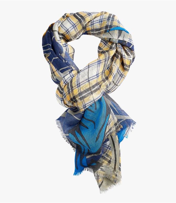 NAT Echarpe en Laine pour Homme 100 x 200 CM - - Storiatipic