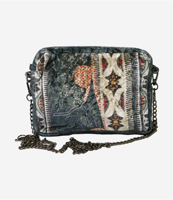 NIGHT ANAE Kleine viscose katoenen tas voor dames 21 x 15 x 5 cm - - Storiatipic