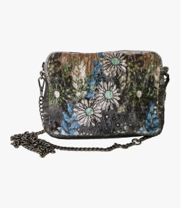 NIGHT OLGA Borsa Piccola in Viscosa Cotone da Donna 21 x 15 x 5 CM - - Storiatipic