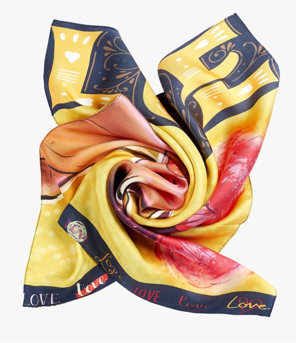 TINA Bandana da donna in seta 65 x 65 CM - - Storiatipic