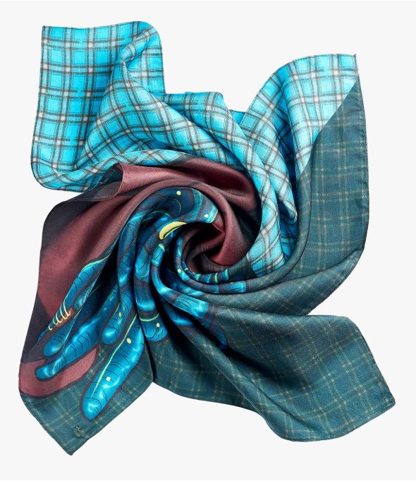 TINA Women's Silk Bandana 65 x 65 CM - - Storiatipic