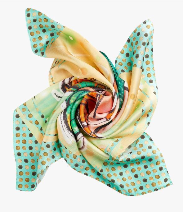 TINA Women's Silk Bandana 65 x 65 CM - - Storiatipic