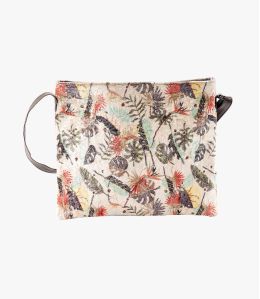 AFI MAEVA Kleine Tasche aus Viskose, Baumwolle, Leder für Damen 24 x 28 CM - - Storiatipic AFI MAEVA Kleine Tasche aus Viskose, Baumwolle, Leder für Damen 24 x 28 CM - - Storiatipic