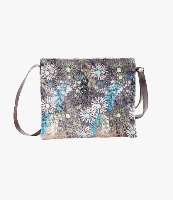AFI OLGA Kleine Viscose, Katoen, Leren Tas voor Dames 24 x 28 CM - - Storiatipic
