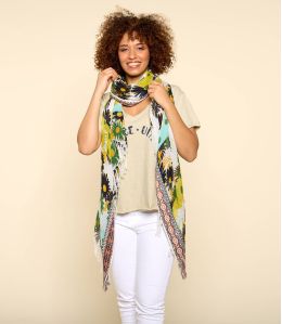 IRIS Foulard en Coton pour Femme 100 x 200 CM - - Storiatipic IRIS Foulard en Coton pour Femme 100 x 200 CM - - Storiatipic