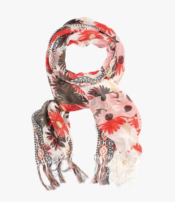IRIS Women's Cotton Scarf 100 x 200 CM - - Storiatipic