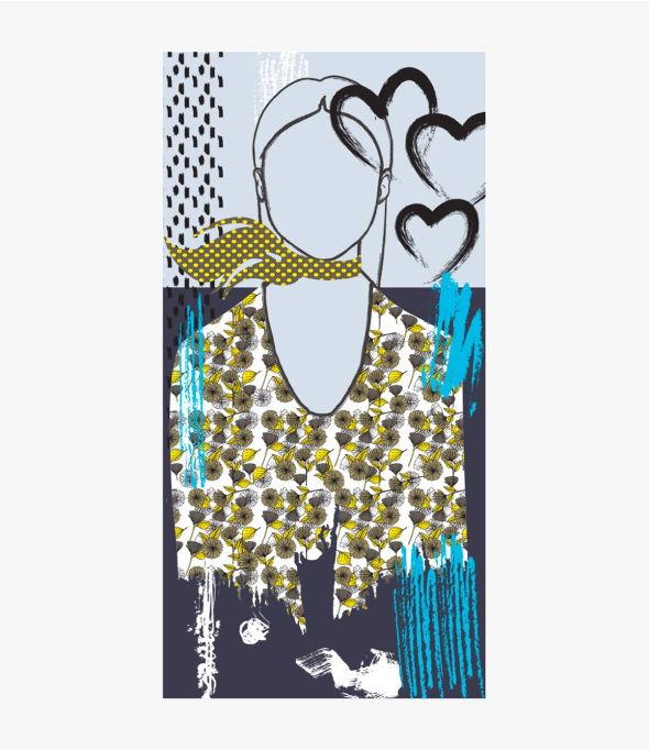 JACKIE Foulard en Coton pour Femme 100 x 200 CM - - Storiatipic