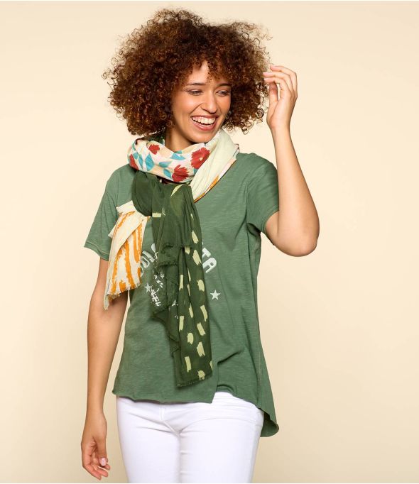 JACKIE Women's Cotton Scarf 100 x 200 CM - - Storiatipic