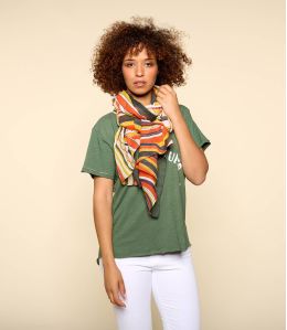 JOANE Foulard en Coton, broderies pour Femme 100 x 200 CM - 7 JOANE Foulard en Coton, broderies pour Femme 100 x 200 CM - 7