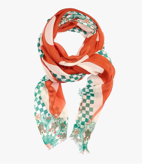 LIDIE Foulard en Coton pour Femme 100 x 200 CM - - Storiatipic