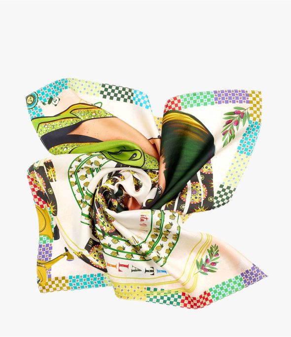TESSA Bandana in Seta da Donna 65 x 65 CM - - Storiatipic
