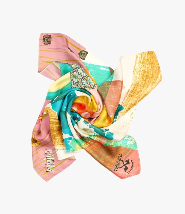 TESSA Zijden Dames Bandana 65 x 65 CM - - Storiatipic