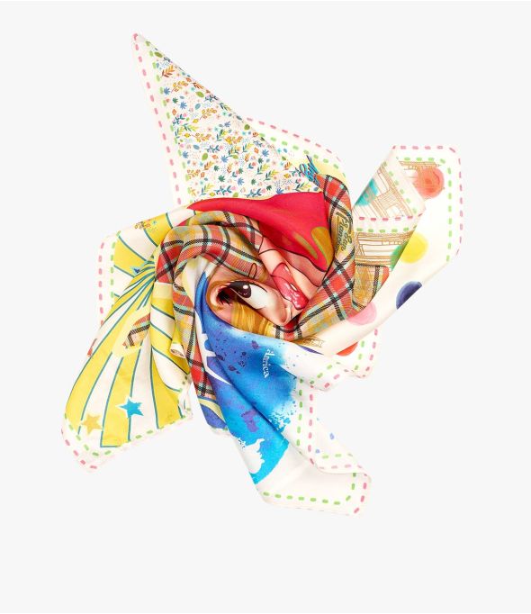 TESSA Zijden Dames Bandana 65 x 65 CM - - Storiatipic
