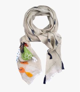 DOLLY Lin scarf, Women's Cotton 80x190 cm Storiatipic - 3