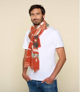 DALLAS Foulard en Coton pour Homme 100 x 200 CM - 1 DALLAS Foulard en Coton pour Homme 100 x 200 CM - 1