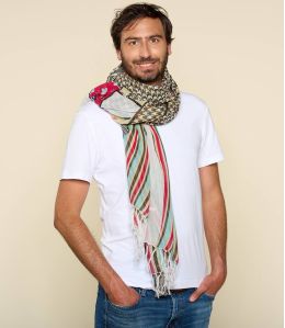 JULES Foulard en Coton, jacquard pour Homme 100 x 200 CM - 3