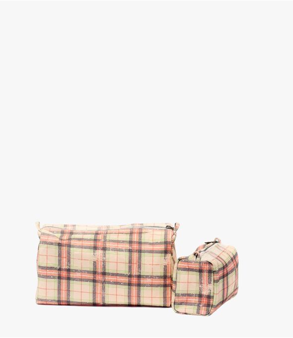 COSM HILDA Damen Clutch aus Baumwolle 26x14x14cm / 17x7x11cm - - Storiatipic