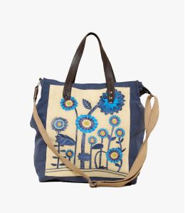 HAPPY AGATE Yute, Algodón, Cuero, Bolso Bordado para Mujer 35x38x12cm - - Storiatipic HAPPY AGATE Yute, Algodón, Cuero, Bolso Bordado para Mujer 35x38x12cm - - Storiatipic