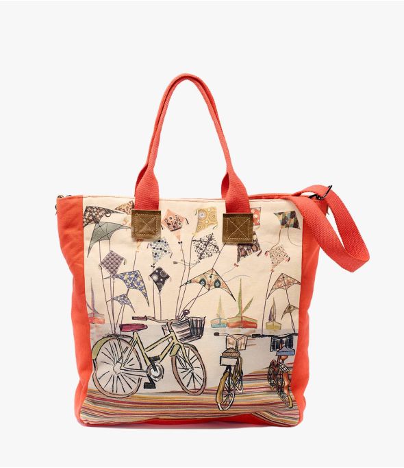 HAPPY JULIE Bolso de Algodón para Mujer 35x38x12cm - - Storiatipic