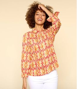Camisa Modal Mujer BONI BOHO RED - - Storiatipic Camisa Modal Mujer BONI BOHO RED - - Storiatipic