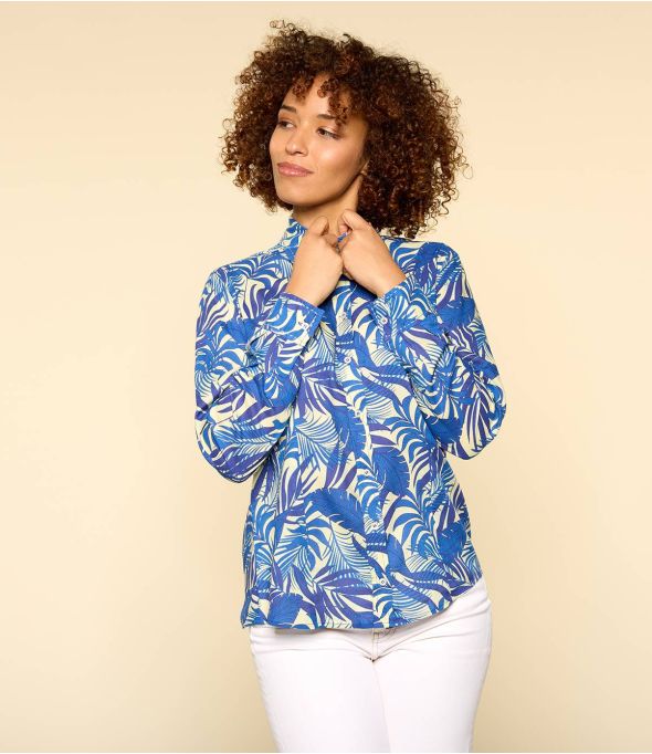 BONI THAÏS INDIGO Camicia in modal da donna - - Storiatipic