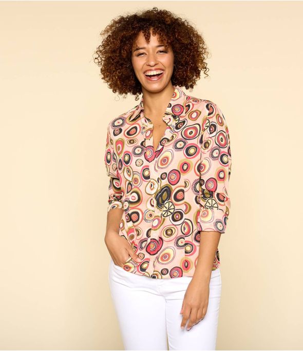 BONI ZELI PINK Damen Modal Hemd - - Storiatipic