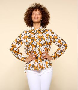 FRAN AZALÉ ORANGE Chemise en Modal pour Femme - - Storiatipic FRAN AZALÉ ORANGE Chemise en Modal pour Femme - - Storiatipic