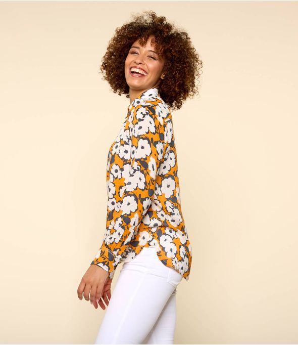 FRAN AZALÉ ORANGE Camisa Modal Mujer - - Storiatipic