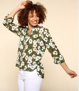 FRAN AZALÉ TAUPE Chemise en Modal pour Femme - - Storiatipic FRAN AZALÉ TAUPE Chemise en Modal pour Femme - - Storiatipic
