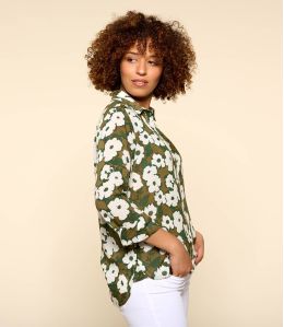 FRAN AZALÉ TAUPE Chemise en Modal pour Femme - - Storiatipic FRAN AZALÉ TAUPE Chemise en Modal pour Femme - - Storiatipic