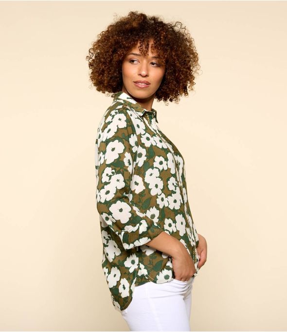 FRAN AZALÉ TAUPE Camicia in modal da donna - - Storiatipic