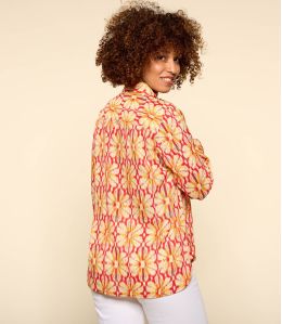 FRAN BOHO RED Camicia in modal da donna - - Storiatipic