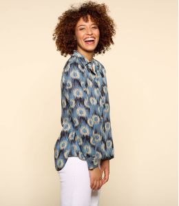 FRAN JADE BLEU Chemise en Modal pour Femme - 2 FRAN JADE BLEU Chemise en Modal pour Femme - 2
