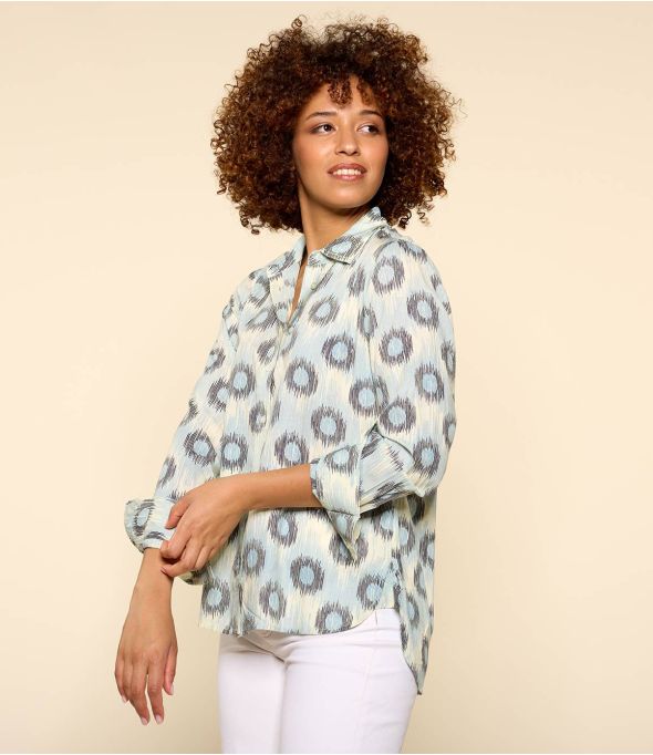 FRAN JADE CIEL Camisa Modal para Mujer - - Storiatipic