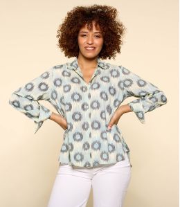 FRAN JADE CIEL Chemise en Modal pour Femme - 2 FRAN JADE CIEL Chemise en Modal pour Femme - 2