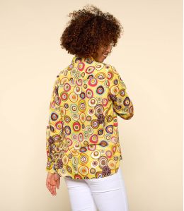 FRAN ZELI YELLOW Maglietta in modal da donna - - Storiatipic