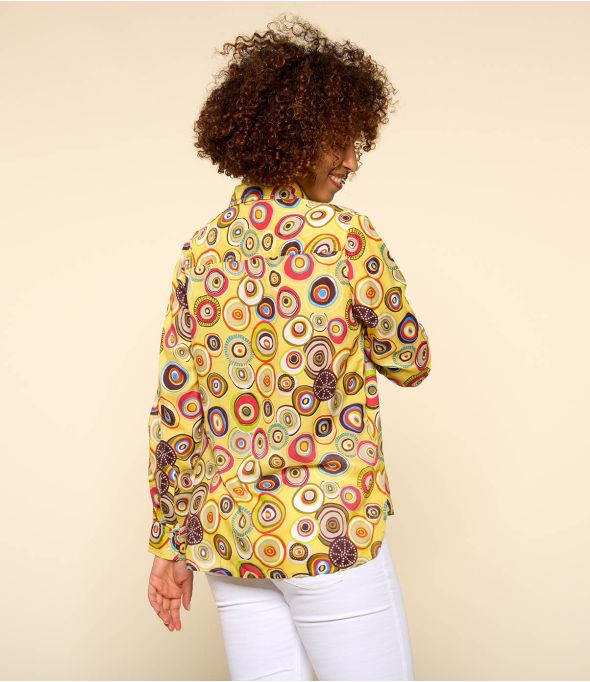 FRAN ZELI YELLOW Damen Modal Hemd - - Storiatipic