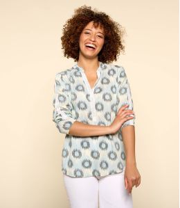 MINA JADE CIEL Blouse en Modal pour Femme - 1 MINA JADE CIEL Blouse en Modal pour Femme - 1