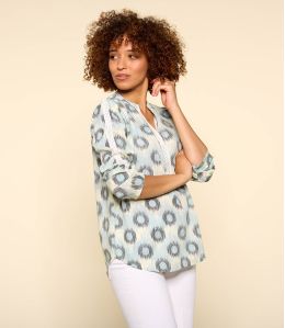 MINA JADE CIEL Blouse en Modal pour Femme - 2 MINA JADE CIEL Blouse en Modal pour Femme - 2