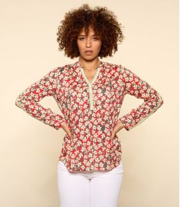 MINA SAKURI ROUGE Blouse en Modal pour Femme - 1