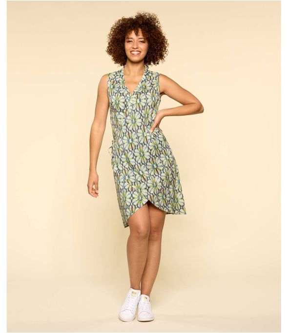 LOLA BOHO BLEU Robe en Modal pour Femme - - Storiatipic