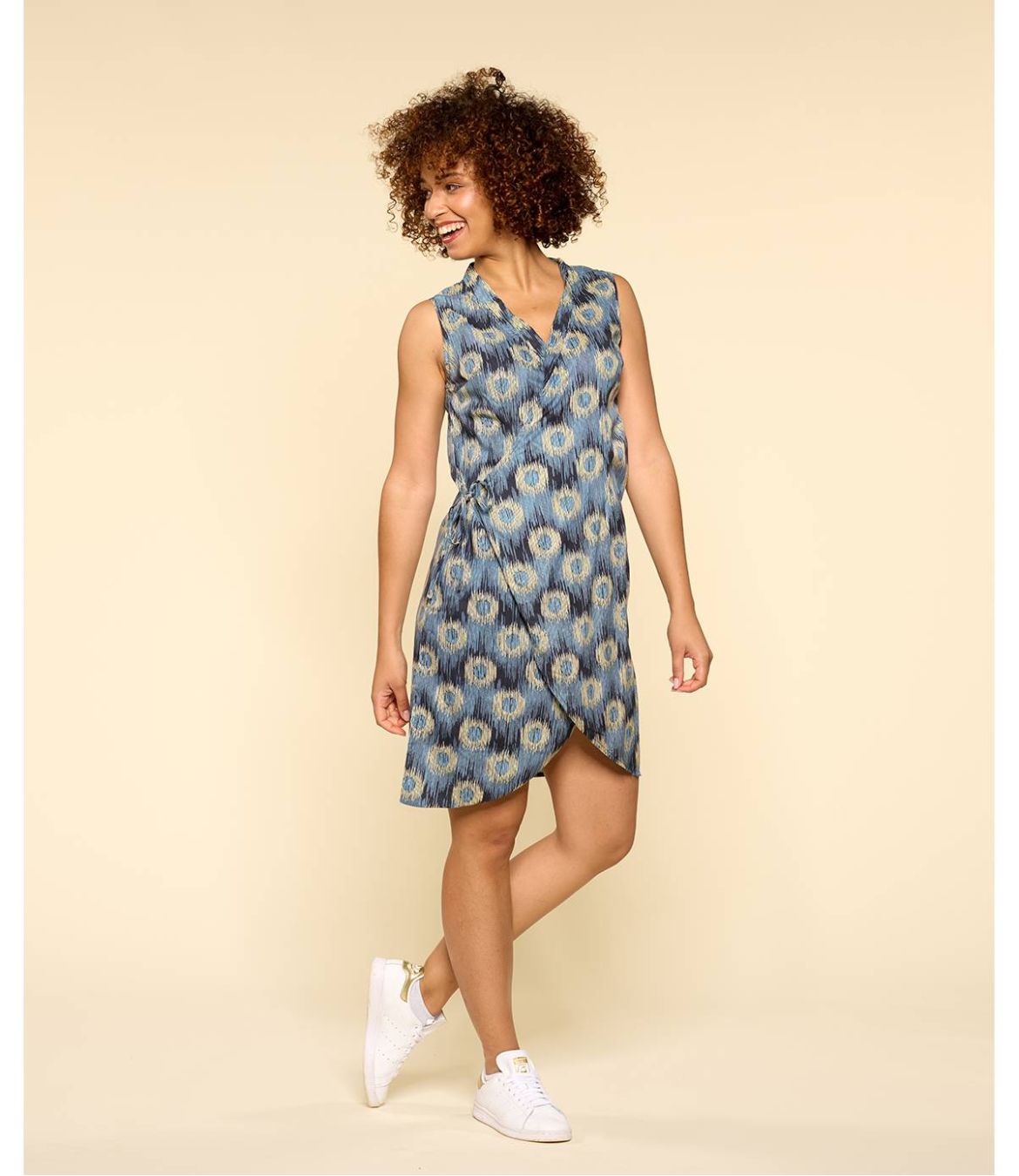 Robe LOLA JADE BLEU en Modal pour Femme Storiatipic