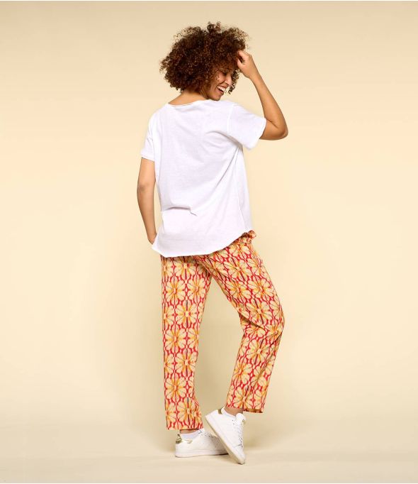 CLYDE BOHO RED Pantaloni in modal da donna - - Storiatipic